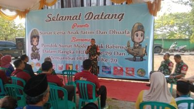 Giat Sunat Ceria Anak Yatim dan Dhuafa bersama Pondok Sunat Modern Pak Babinsa dalam Rangka HUT RI Ke-79 dan Menyambut HUT TNI Ke-79