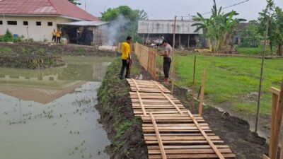 Inovasi Kapolsek Ngraho beserta Anggota Memanfaatkan Lahan Kosong di Pekarangan Mapolsek